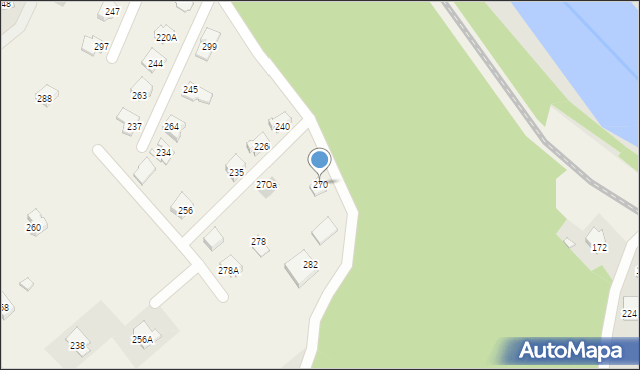 Zahutyń, Zahutyń, 270, mapa Zahutyń
