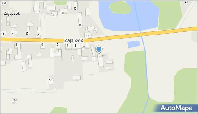 Zajączek, Zajączek, 1, mapa Zajączek