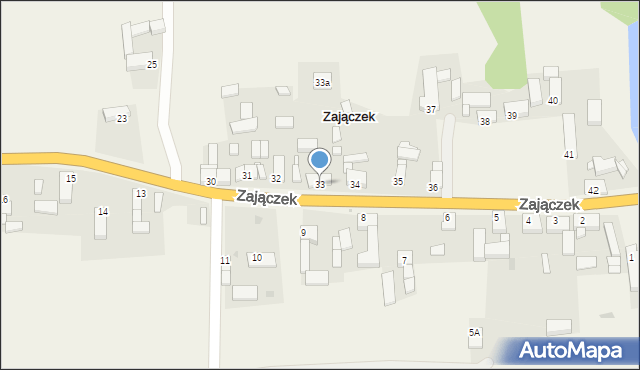 Zajączek, Zajączek, 33, mapa Zajączek