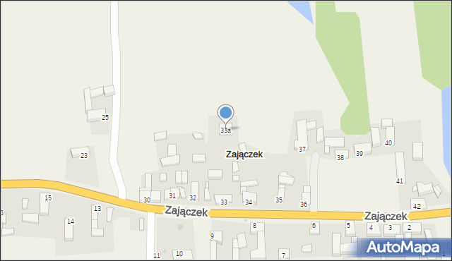 Zajączek, Zajączek, 33a, mapa Zajączek