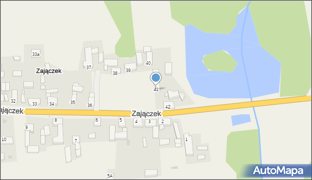 Zajączek, Zajączek, 41, mapa Zajączek