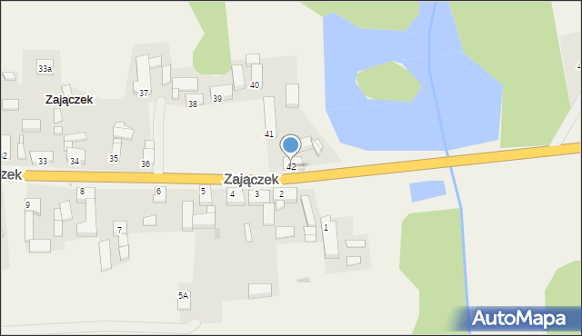 Zajączek, Zajączek, 42, mapa Zajączek