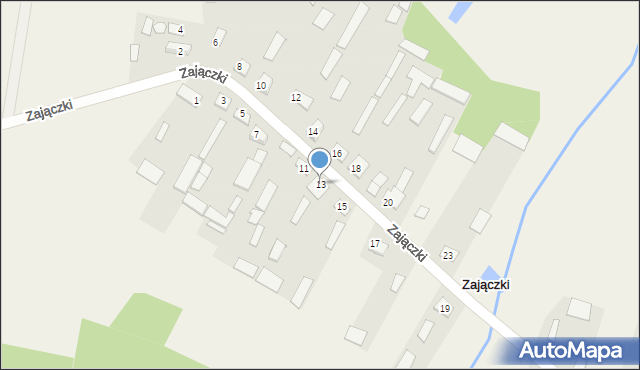 Zajączki, Zajączki, 13, mapa Zajączki