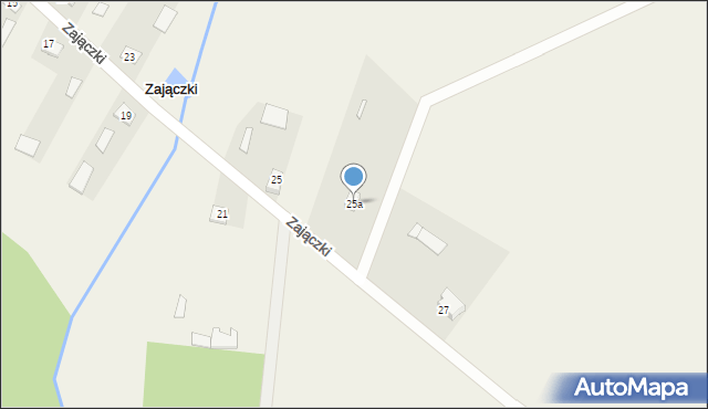 Zajączki, Zajączki, 25a, mapa Zajączki