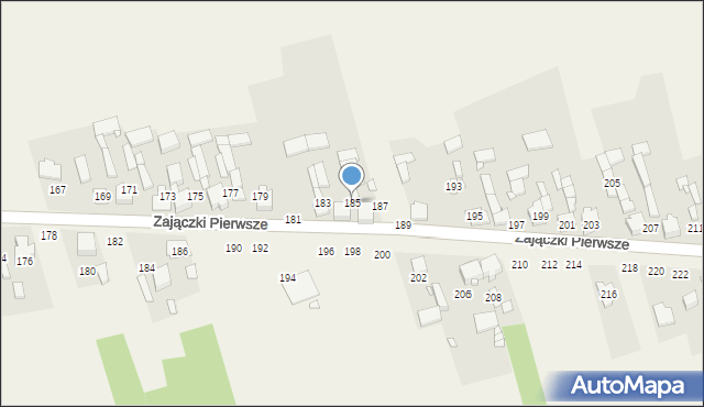 Zajączki Pierwsze, Zajączki Pierwsze, 185, mapa Zajączki Pierwsze