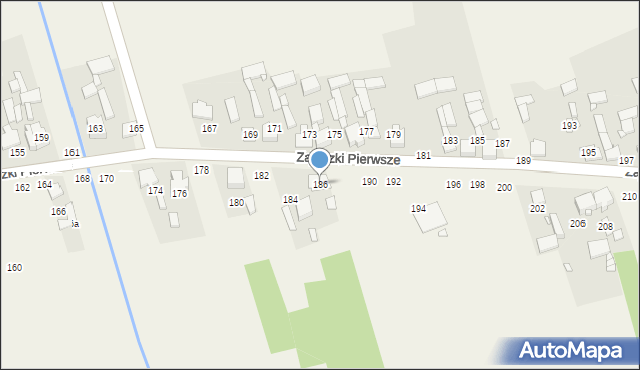 Zajączki Pierwsze, Zajączki Pierwsze, 186, mapa Zajączki Pierwsze