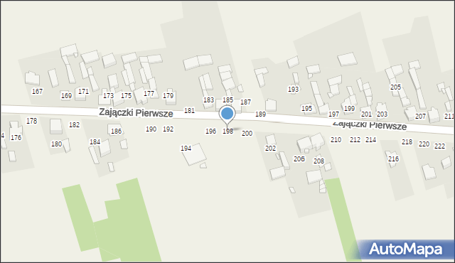 Zajączki Pierwsze, Zajączki Pierwsze, 198, mapa Zajączki Pierwsze