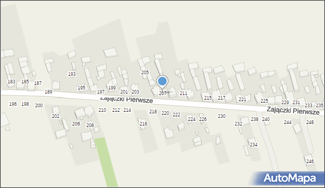 Zajączki Pierwsze, Zajączki Pierwsze, 207, mapa Zajączki Pierwsze