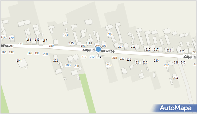 Zajączki Pierwsze, Zajączki Pierwsze, 214, mapa Zajączki Pierwsze