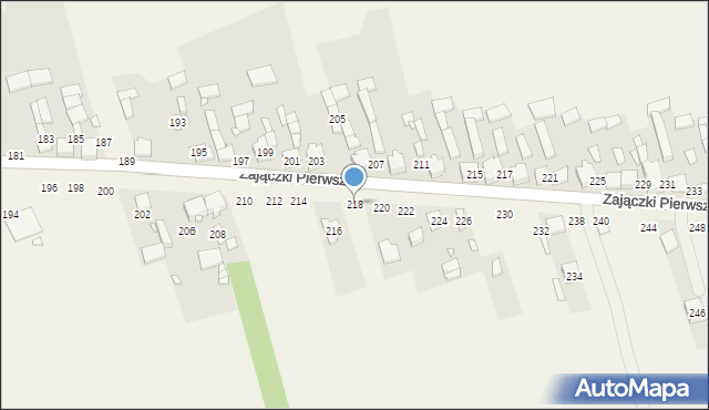 Zajączki Pierwsze, Zajączki Pierwsze, 218, mapa Zajączki Pierwsze