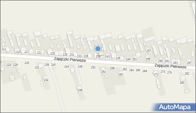 Zajączki Pierwsze, Zajączki Pierwsze, 239, mapa Zajączki Pierwsze