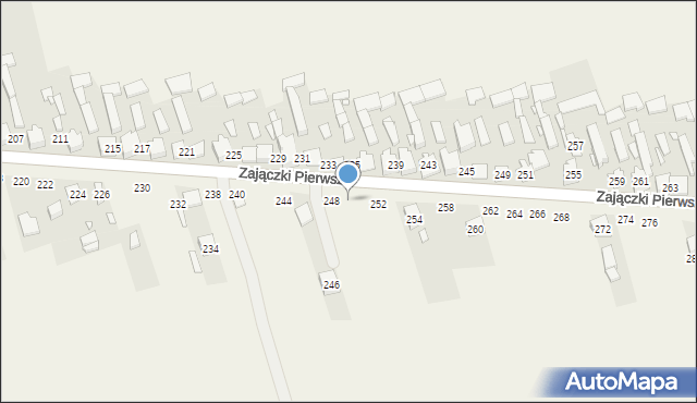 Zajączki Pierwsze, Zajączki Pierwsze, 250, mapa Zajączki Pierwsze