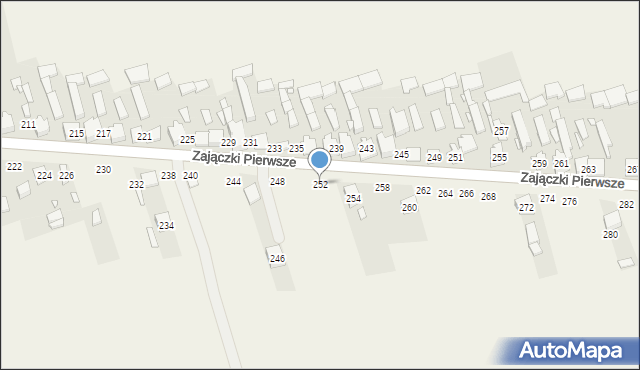 Zajączki Pierwsze, Zajączki Pierwsze, 252, mapa Zajączki Pierwsze