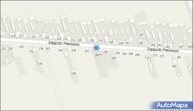 Zajączki Pierwsze, Zajączki Pierwsze, 254, mapa Zajączki Pierwsze