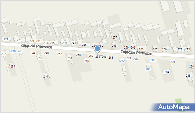 Zajączki Pierwsze, Zajączki Pierwsze, 264, mapa Zajączki Pierwsze