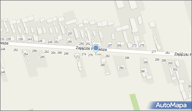 Zajączki Pierwsze, Zajączki Pierwsze, 278, mapa Zajączki Pierwsze