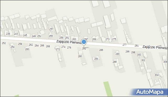 Zajączki Pierwsze, Zajączki Pierwsze, 282, mapa Zajączki Pierwsze