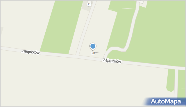 Zajączków, Zajączków, 20, mapa Zajączków