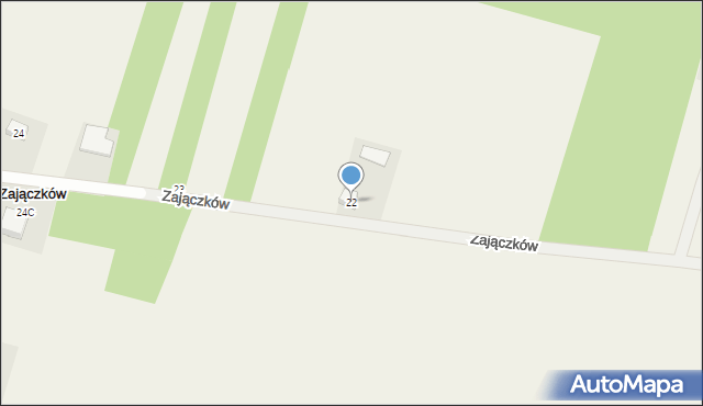 Zajączków, Zajączków, 22, mapa Zajączków