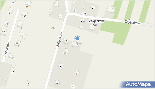 Zajączków, Zajączków, 5i, mapa Zajączków