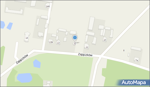 Zajączków, Zajączków, 12, mapa Zajączków