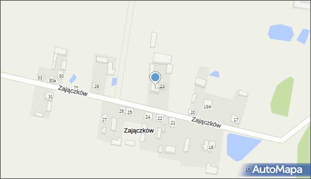 Zajączków, Zajączków, 23a, mapa Zajączków