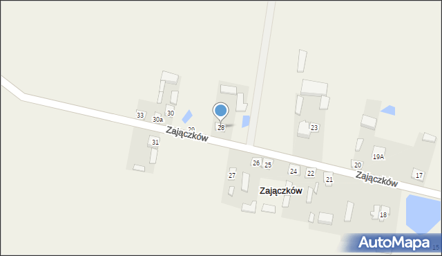 Zajączków, Zajączków, 28, mapa Zajączków