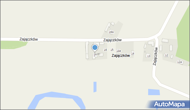 Zajączków, Zajączków, 17, mapa Zajączków