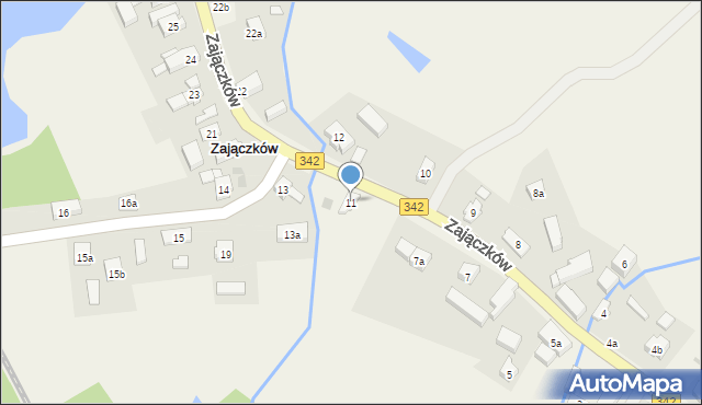 Zajączków, Zajączków, 11, mapa Zajączków