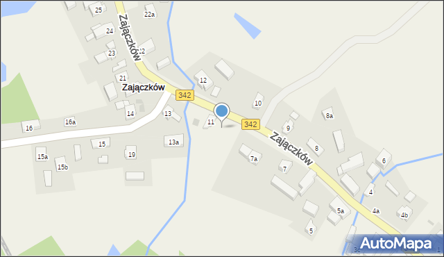 Zajączków, Zajączków, 11a, mapa Zajączków