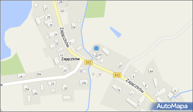 Zajączków, Zajączków, 12, mapa Zajączków