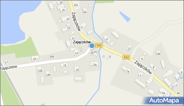 Zajączków, Zajączków, 13, mapa Zajączków