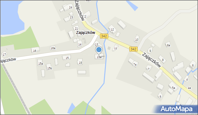 Zajączków, Zajączków, 13a, mapa Zajączków