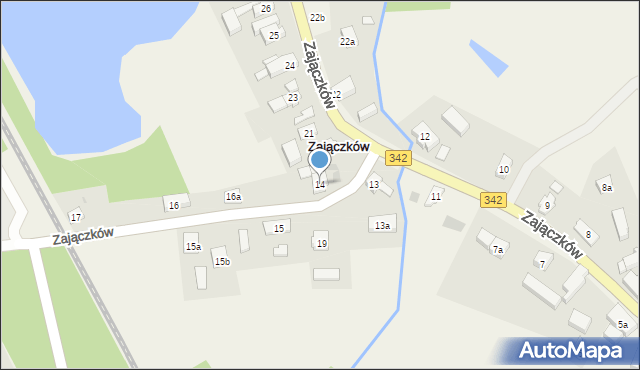 Zajączków, Zajączków, 14, mapa Zajączków