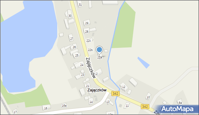 Zajączków, Zajączków, 22a, mapa Zajączków