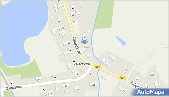 Zajączków, Zajączków, 22d, mapa Zajączków