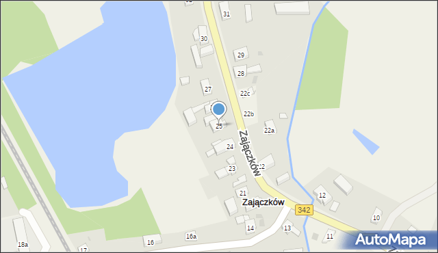 Zajączków, Zajączków, 25, mapa Zajączków