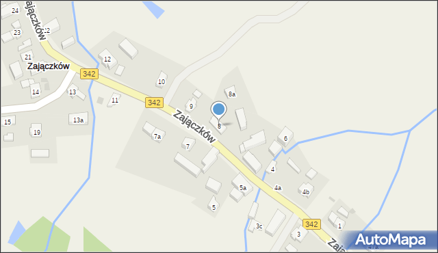 Zajączków, Zajączków, 8, mapa Zajączków