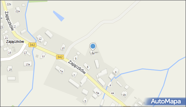 Zajączków, Zajączków, 8a, mapa Zajączków