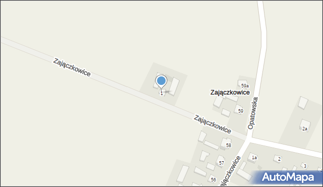 Zajączkowice, Zajączkowice, 1, mapa Zajączkowice