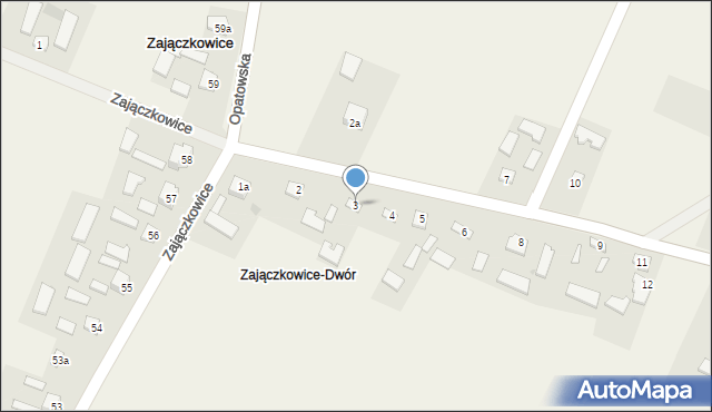Zajączkowice, Zajączkowice, 3, mapa Zajączkowice