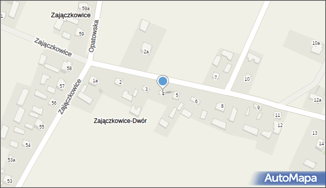 Zajączkowice, Zajączkowice, 4, mapa Zajączkowice