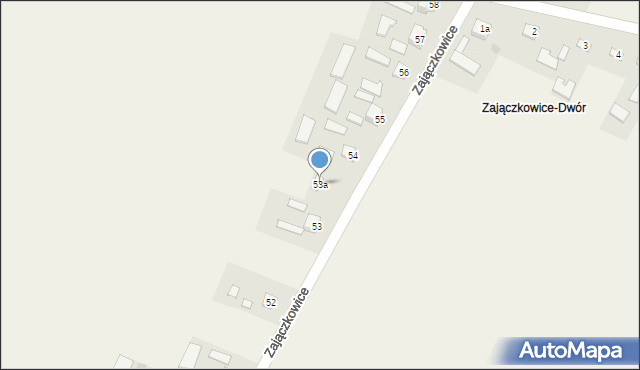 Zajączkowice, Zajączkowice, 53a, mapa Zajączkowice