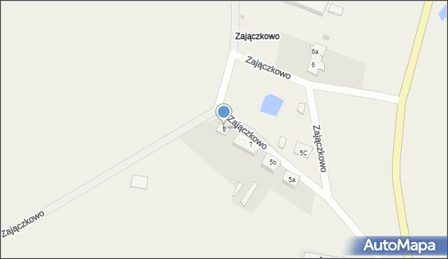 Zajączkowo, Zajączkowo, 8, mapa Zajączkowo