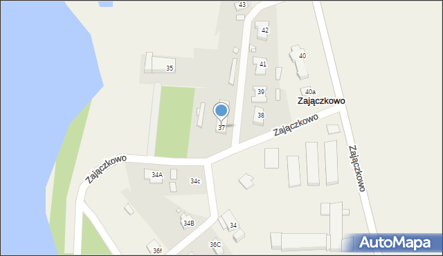 Zajączkowo, Zajączkowo, 37, mapa Zajączkowo