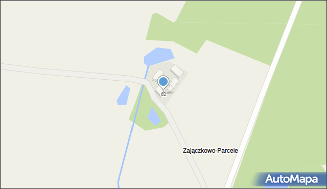 Zajączkowo, Zajączkowo, 62, mapa Zajączkowo