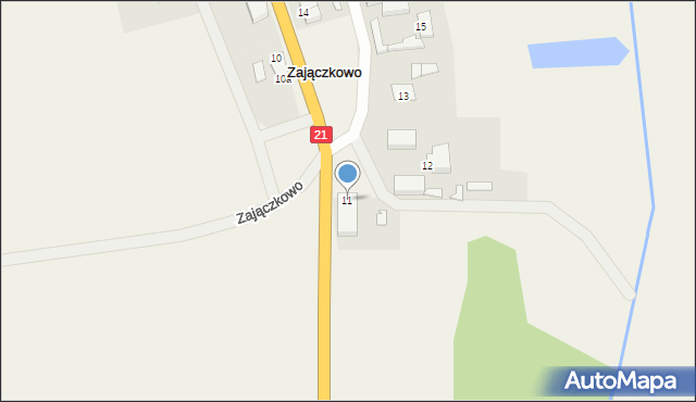 Zajączkowo, Zajączkowo, 11, mapa Zajączkowo