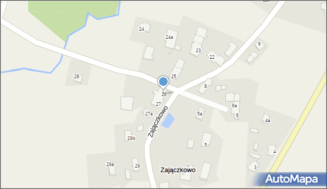 Zajączkowo, Zajączkowo, 26, mapa Zajączkowo