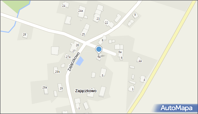 Zajączkowo, Zajączkowo, 5a, mapa Zajączkowo