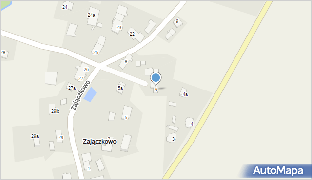 Zajączkowo, Zajączkowo, 6, mapa Zajączkowo